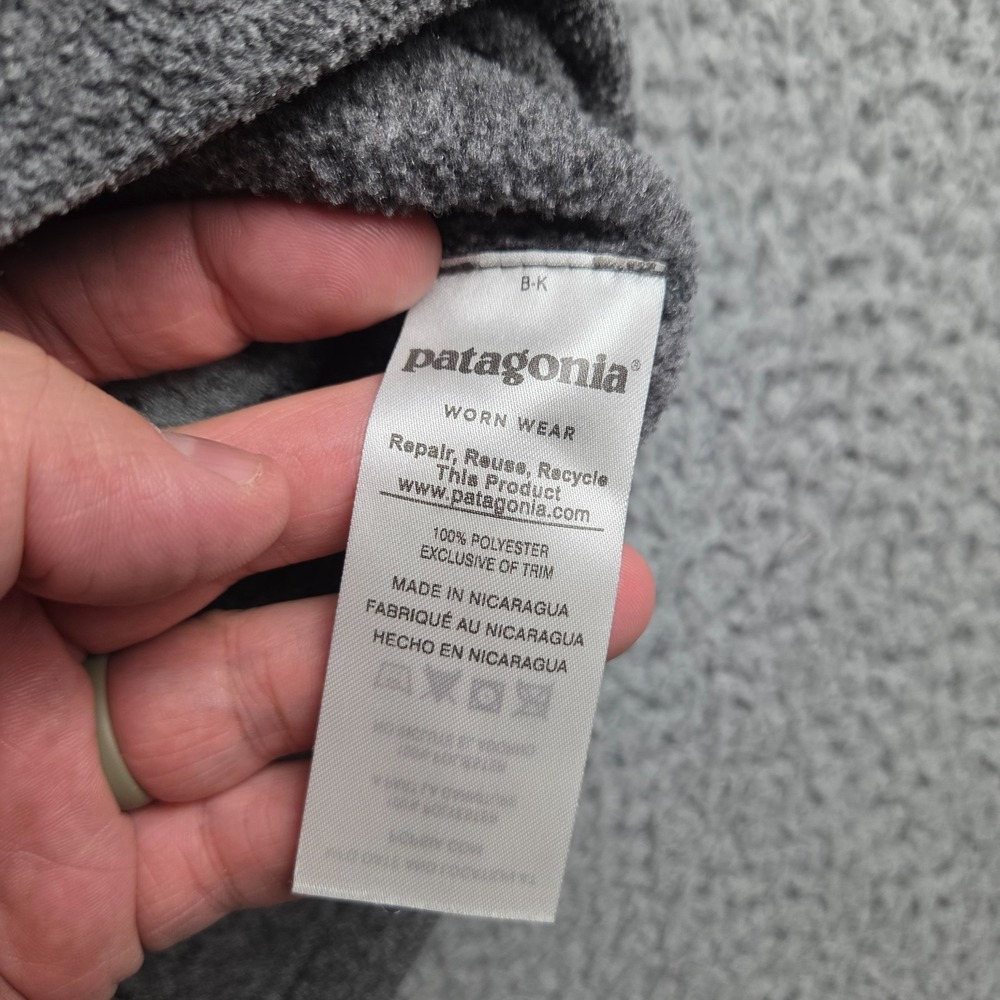 Patagonia Synchilla Vest Mens Small Gray Full Zip Outdoor Hiking Gorpcore Logo - Picture 5 of 9
